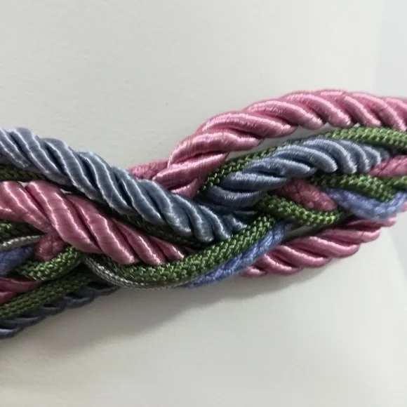 Vintage Braided Stretch Belt Size M 27" - Picture 5 of 8